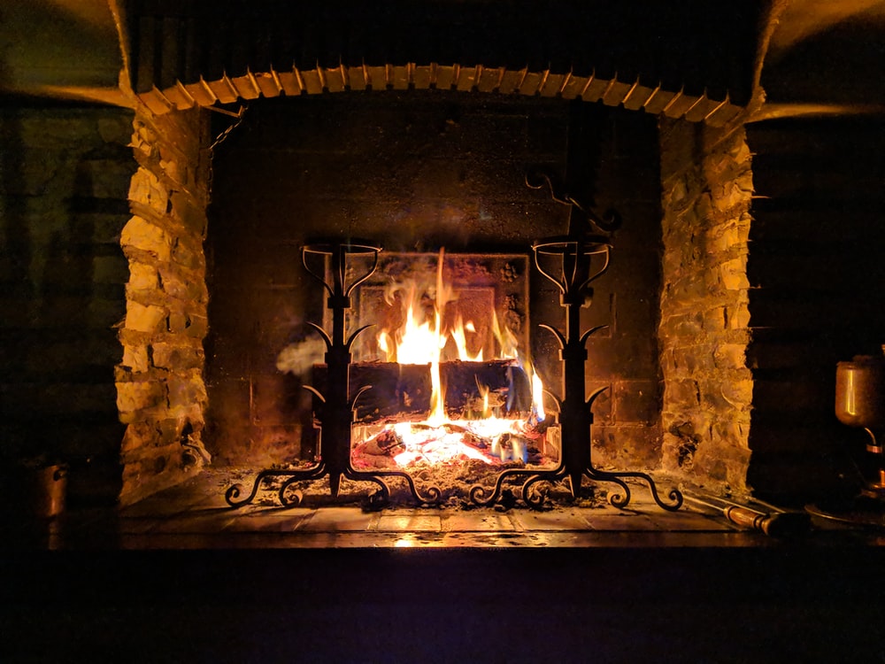 Log fire